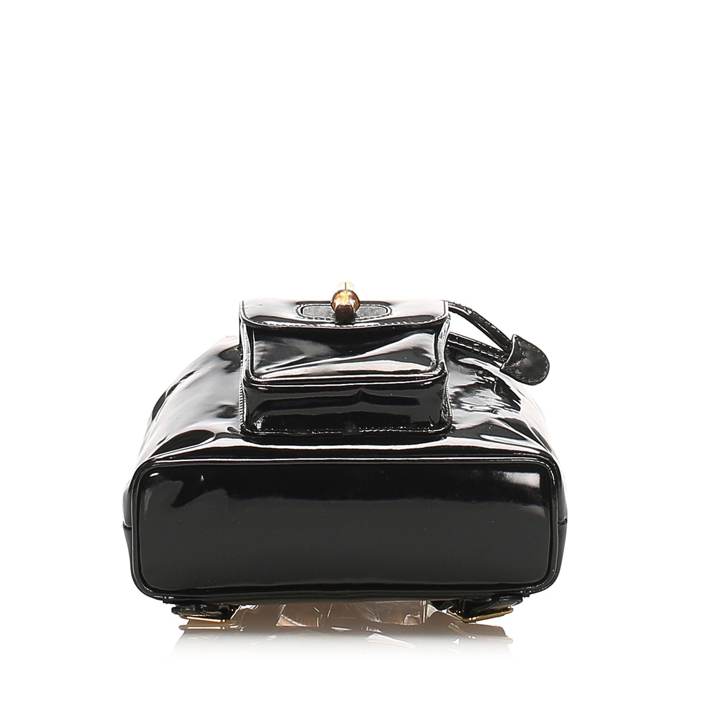 Gucci Bamboo Patent Leather Drawstring Backpack