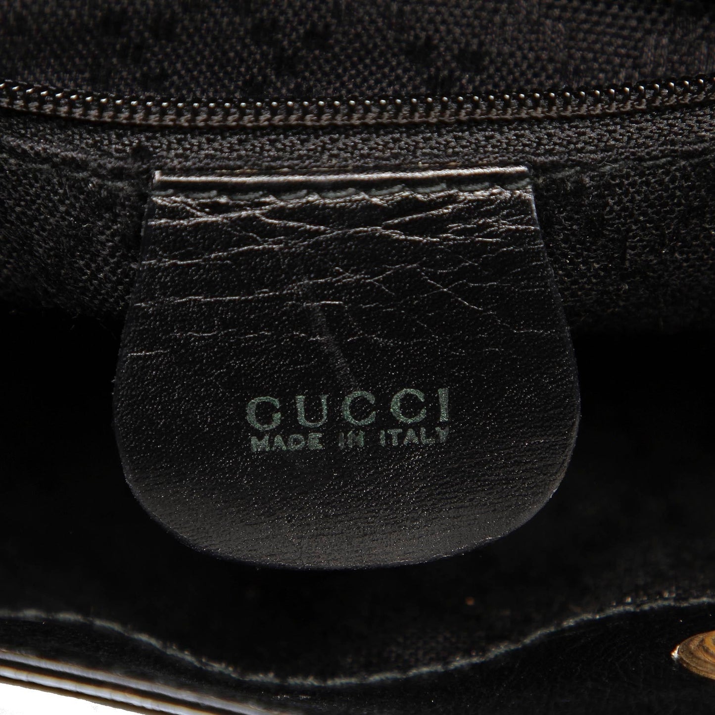 Gucci Bamboo Patent Leather Drawstring Backpack