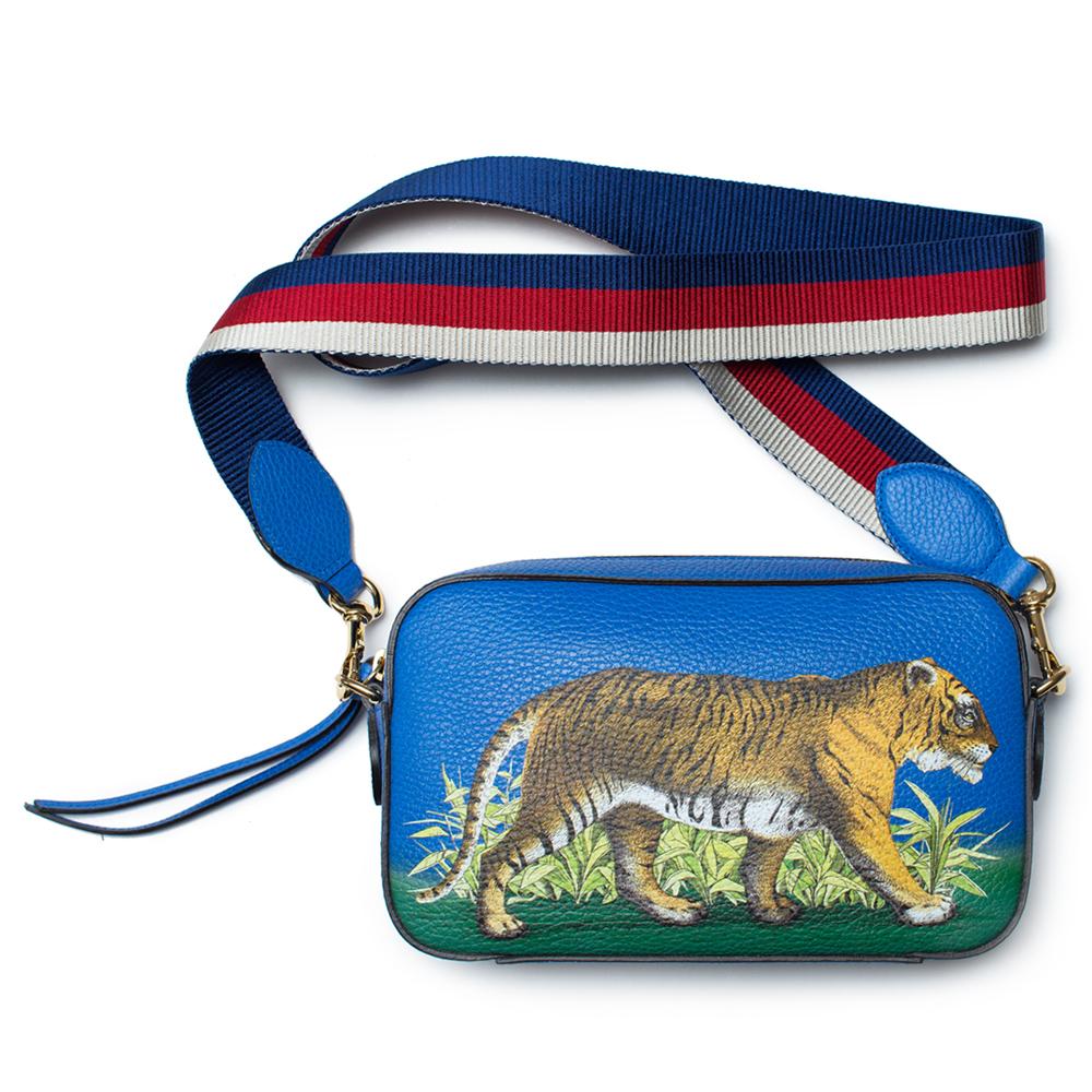 GUCCI SYLVIE BENGAL TIGER PRINT BAG