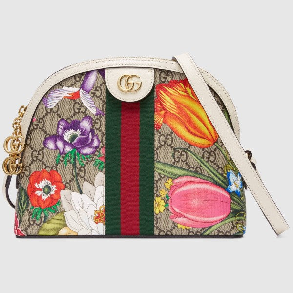 GUCCI OPHIDIA FLORA DOME SHOULDER BAG