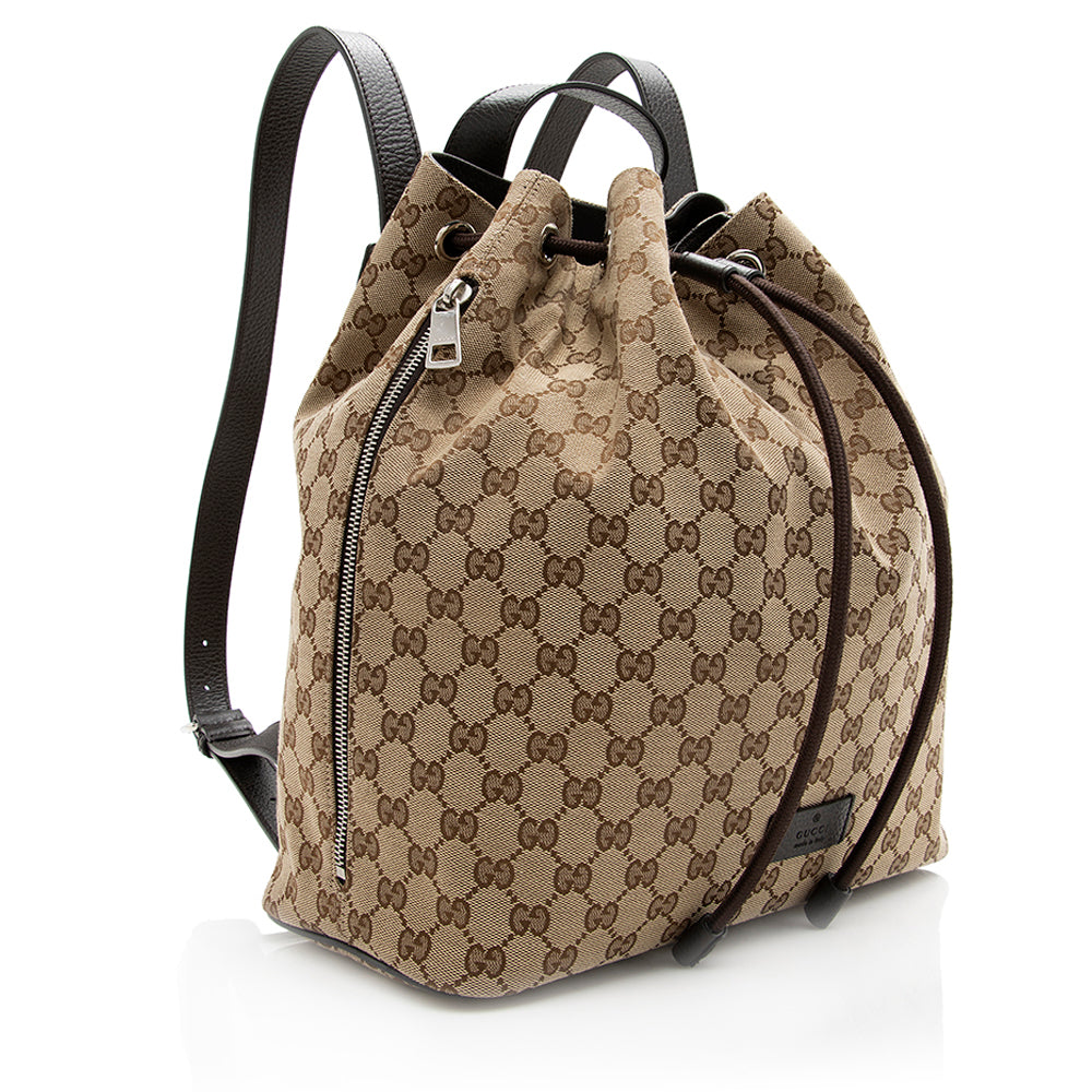 Gucci GG Canvas Drawstring Backpack