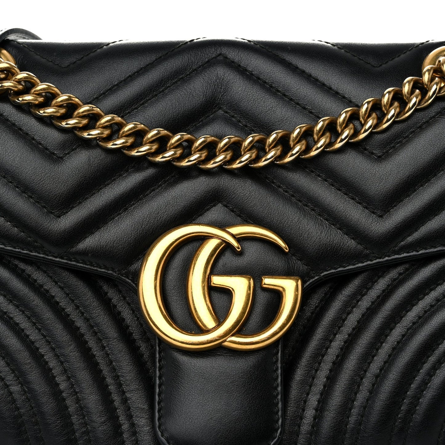 GUCCI GG MARMONT QUILTED CALFSKIN LEATHER SMALL BAG