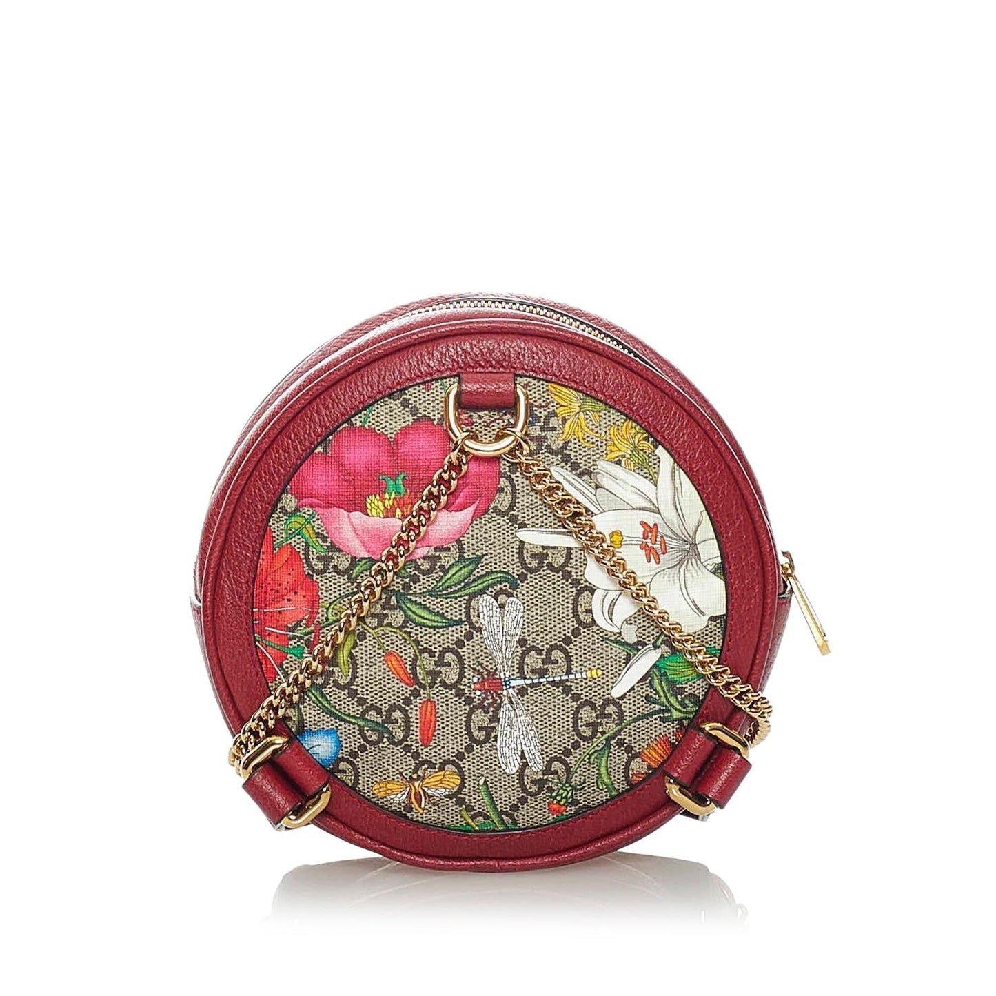 Gucci GG Supreme Flora Ophidia Round Backpack