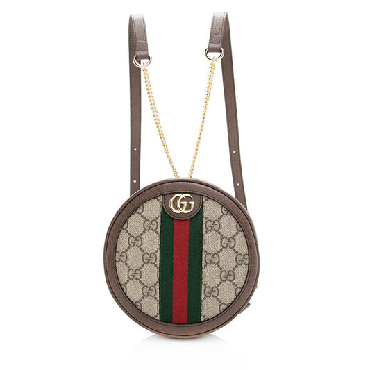 Gucci GG Supreme Ophidia Round Mini Backpack