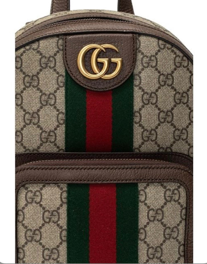 GUCCI GG WEB OPHIDIA SMALL BACKPACK