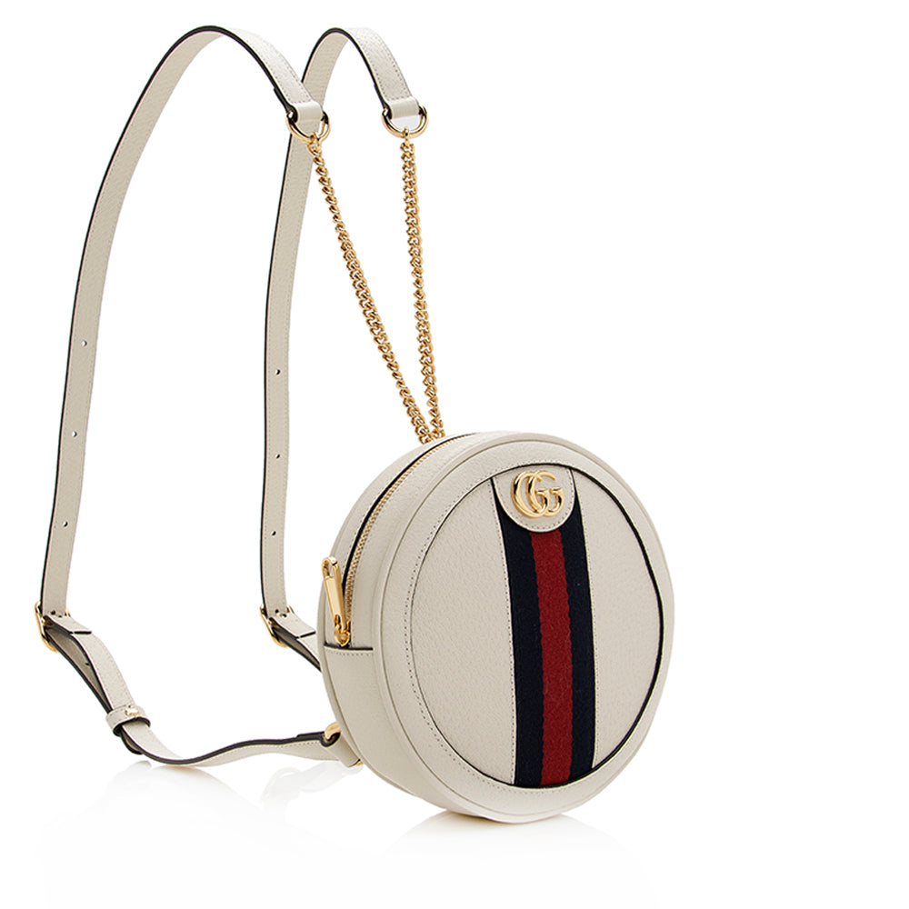 Gucci Leather Ophidia Round Mini Backpack - FINAL SALE