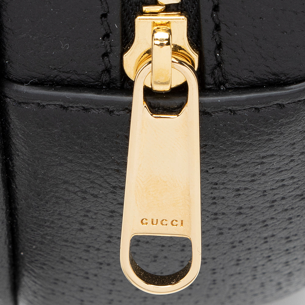 Gucci Leather Ophidia Round Mini Backpack