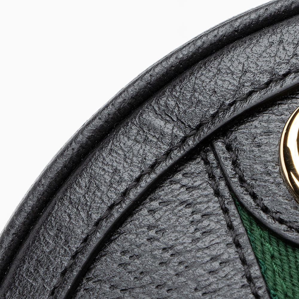 Gucci Leather Ophidia Round Mini Backpack
