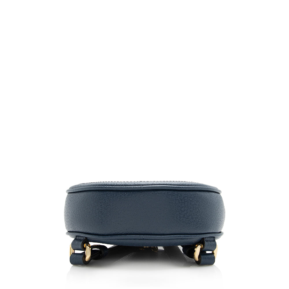 Gucci Leather Ophidia Round Mini Backpack