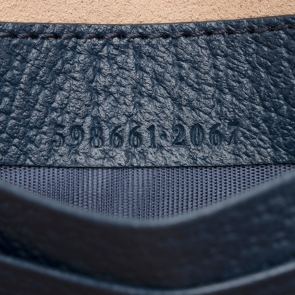 Gucci Leather Ophidia Round Mini Backpack