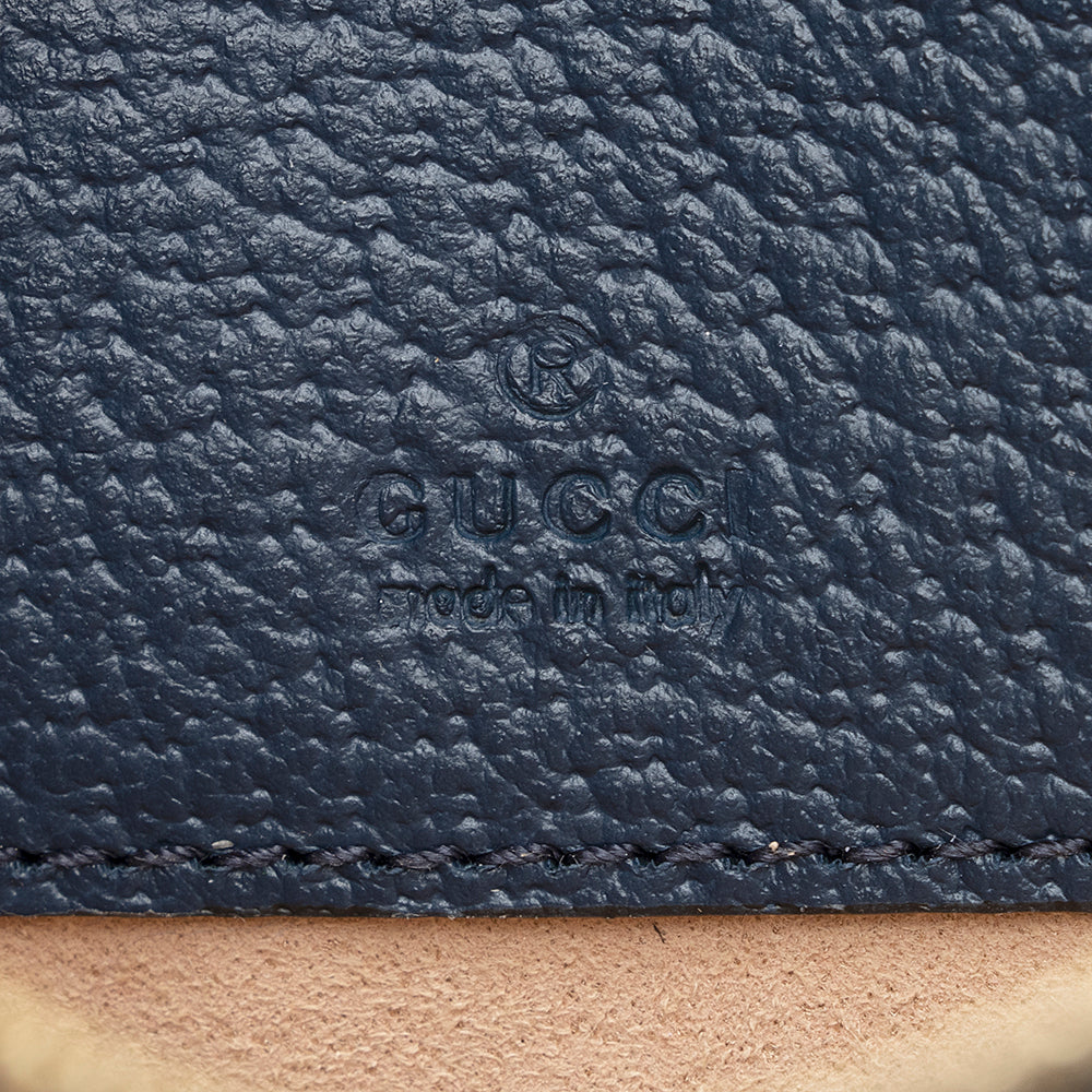 Gucci Leather Ophidia Round Mini Backpack
