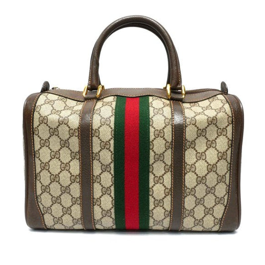 GUCCI GG SUPREME WEB VINTAGE BOSTON BAG