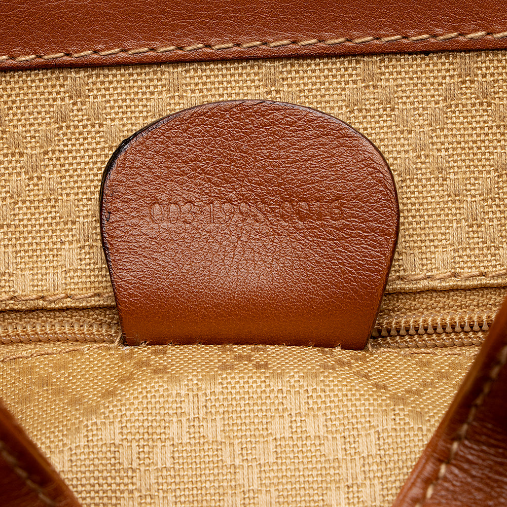 Gucci Vintage Leather Bamboo Backpack