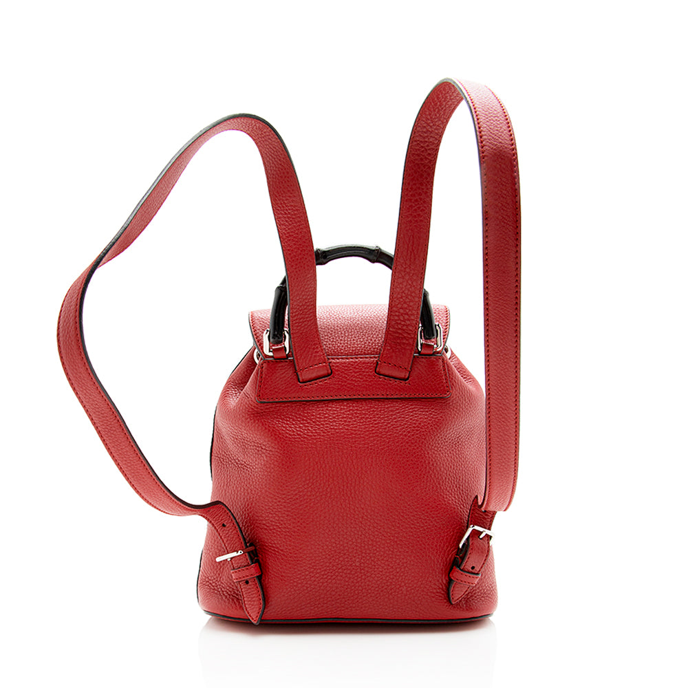 Gucci Vintage Leather Bamboo Small Backpack