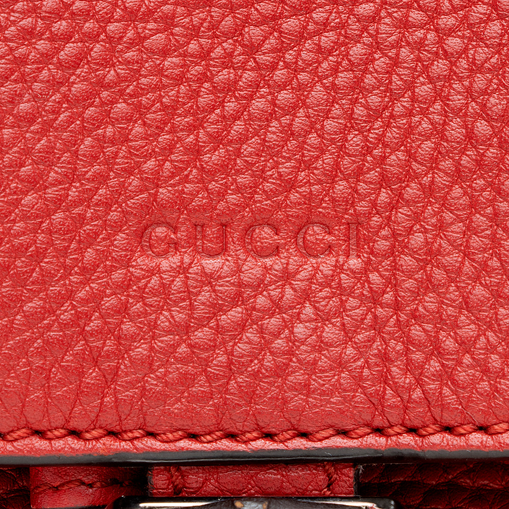 Gucci Vintage Leather Bamboo Small Backpack