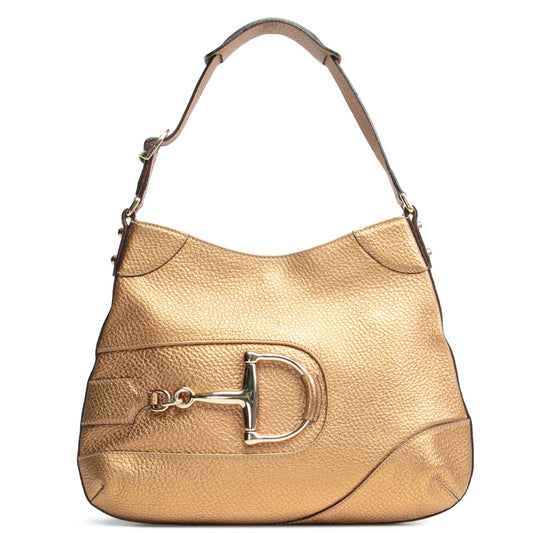 GUCCI Hasler Horsebit Hobo - Metallic Gold