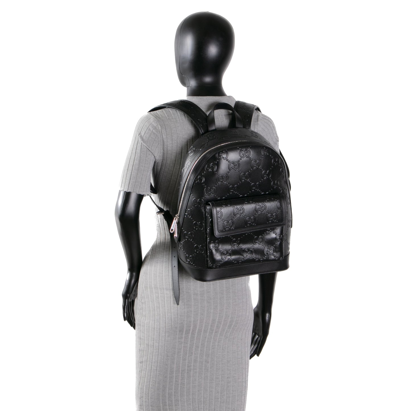 GUCCI GG Tennis Embossed Backpack- Black
