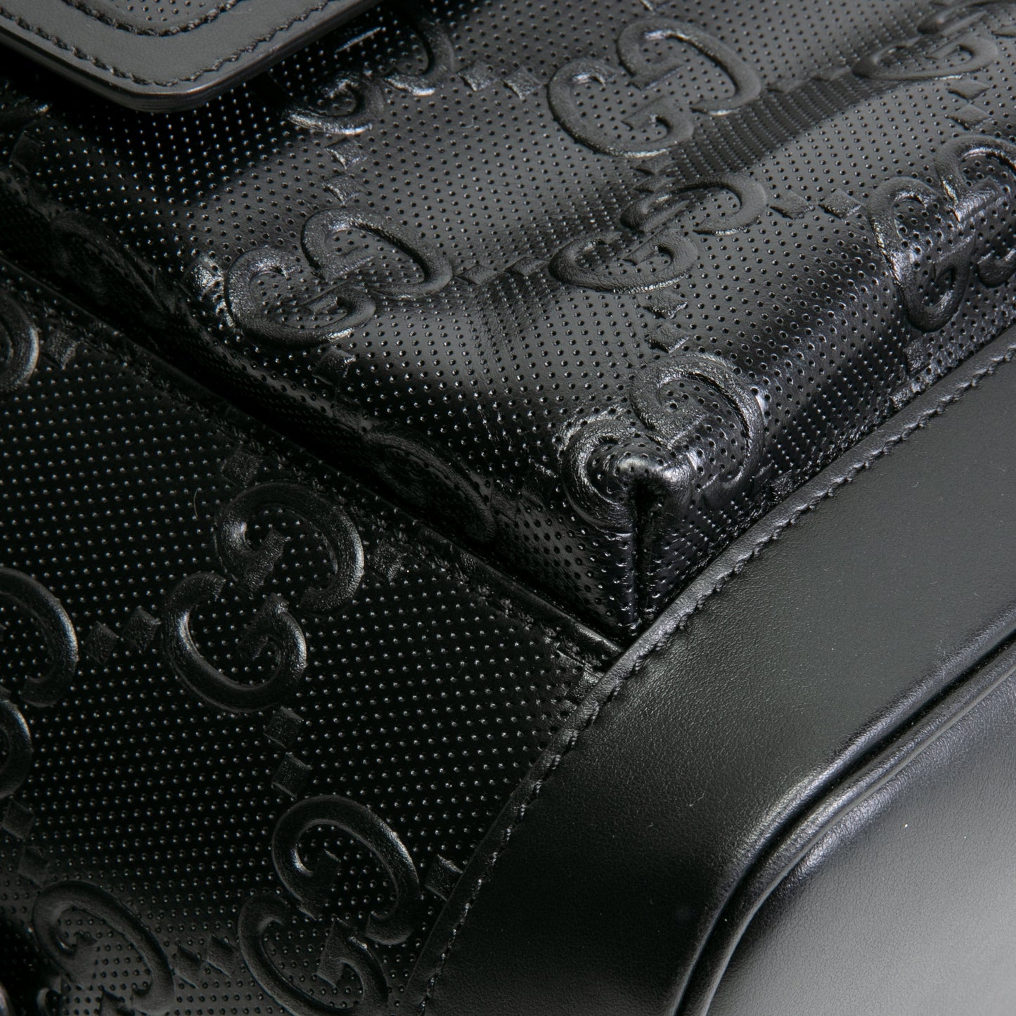 GUCCI GG Tennis Embossed Backpack- Black
