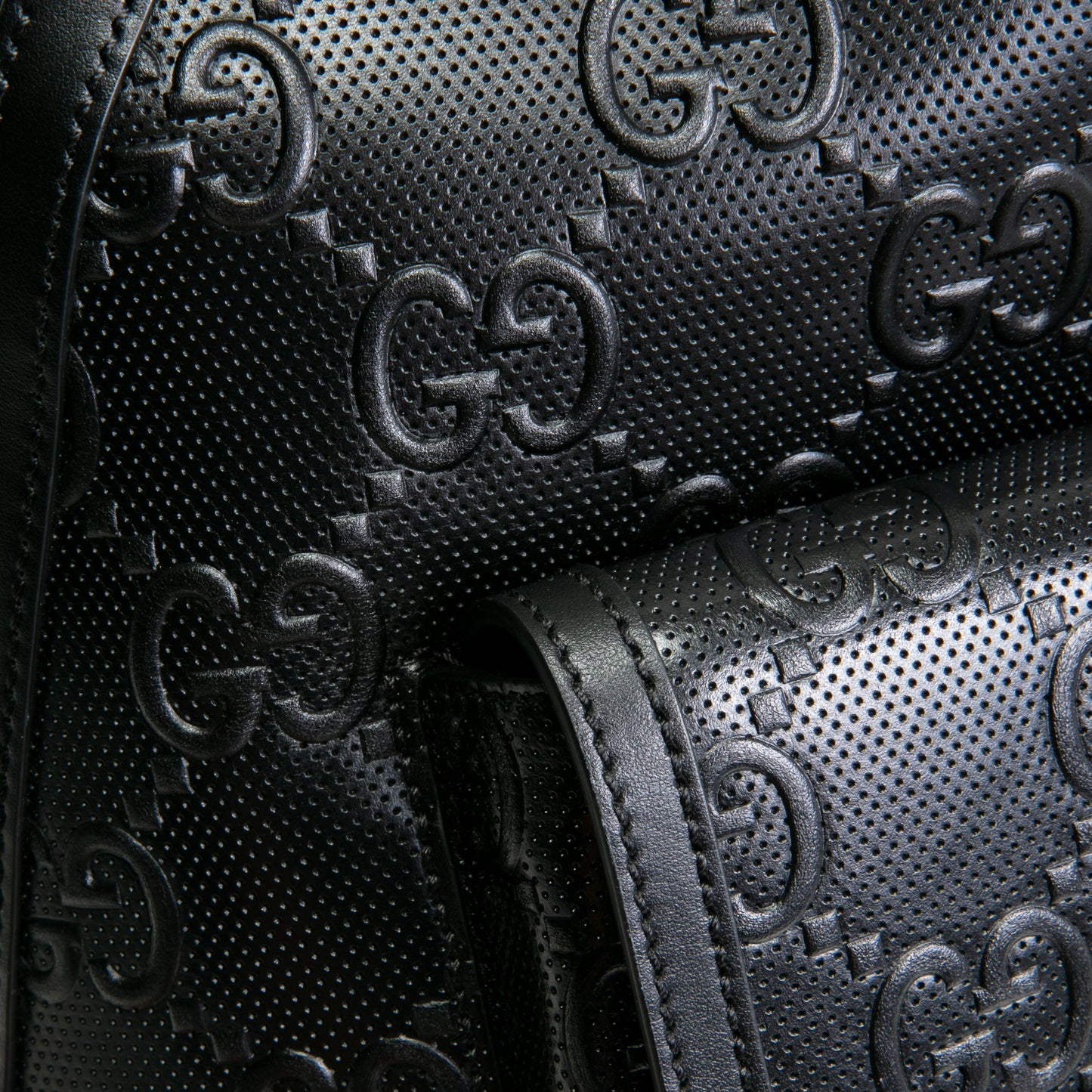 GUCCI GG Tennis Embossed Backpack- Black