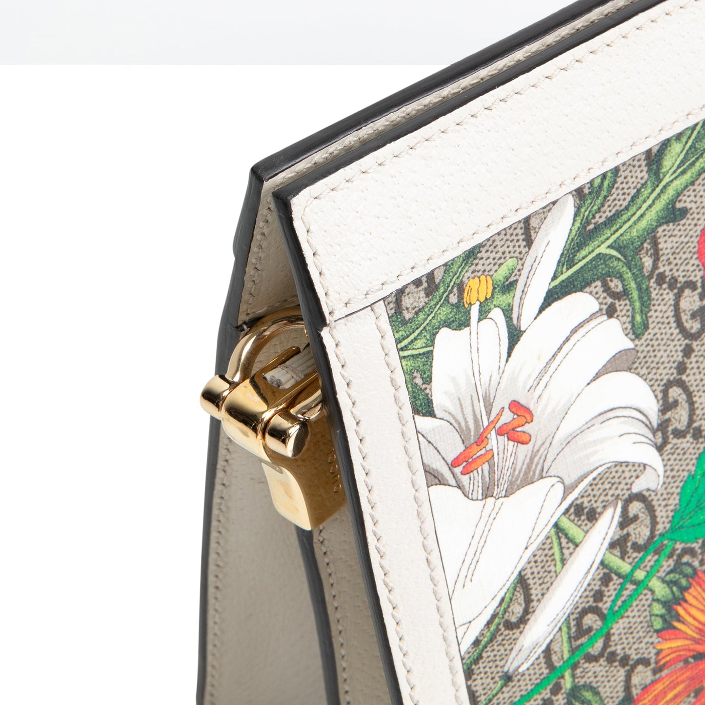 GUCCI Ophidia Floral GG Supreme Chain Shoulder Bag- White OUTLET FINAL SALE