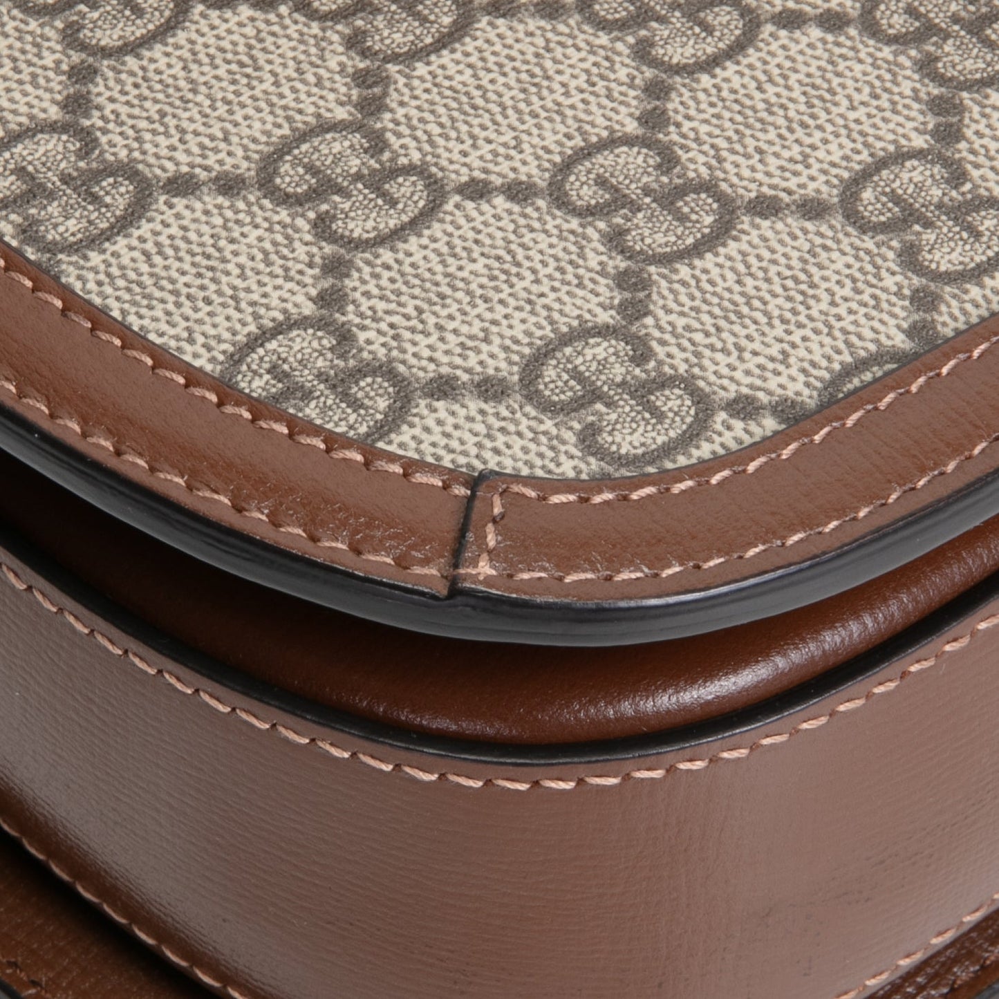 GUCCI 1955 Horsebit Medium Shoulder Bag GG Supreme- Brown