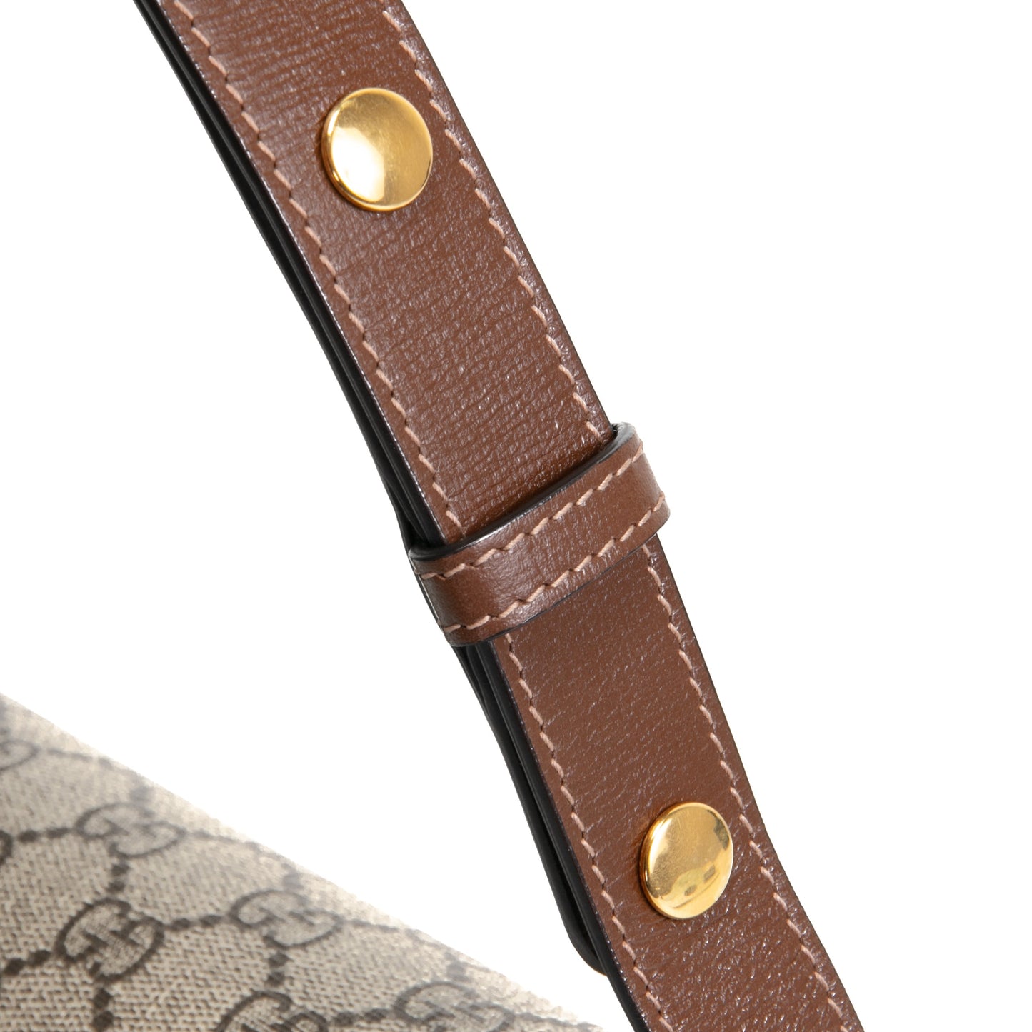 GUCCI 1955 Horsebit Medium Shoulder Bag GG Supreme- Brown