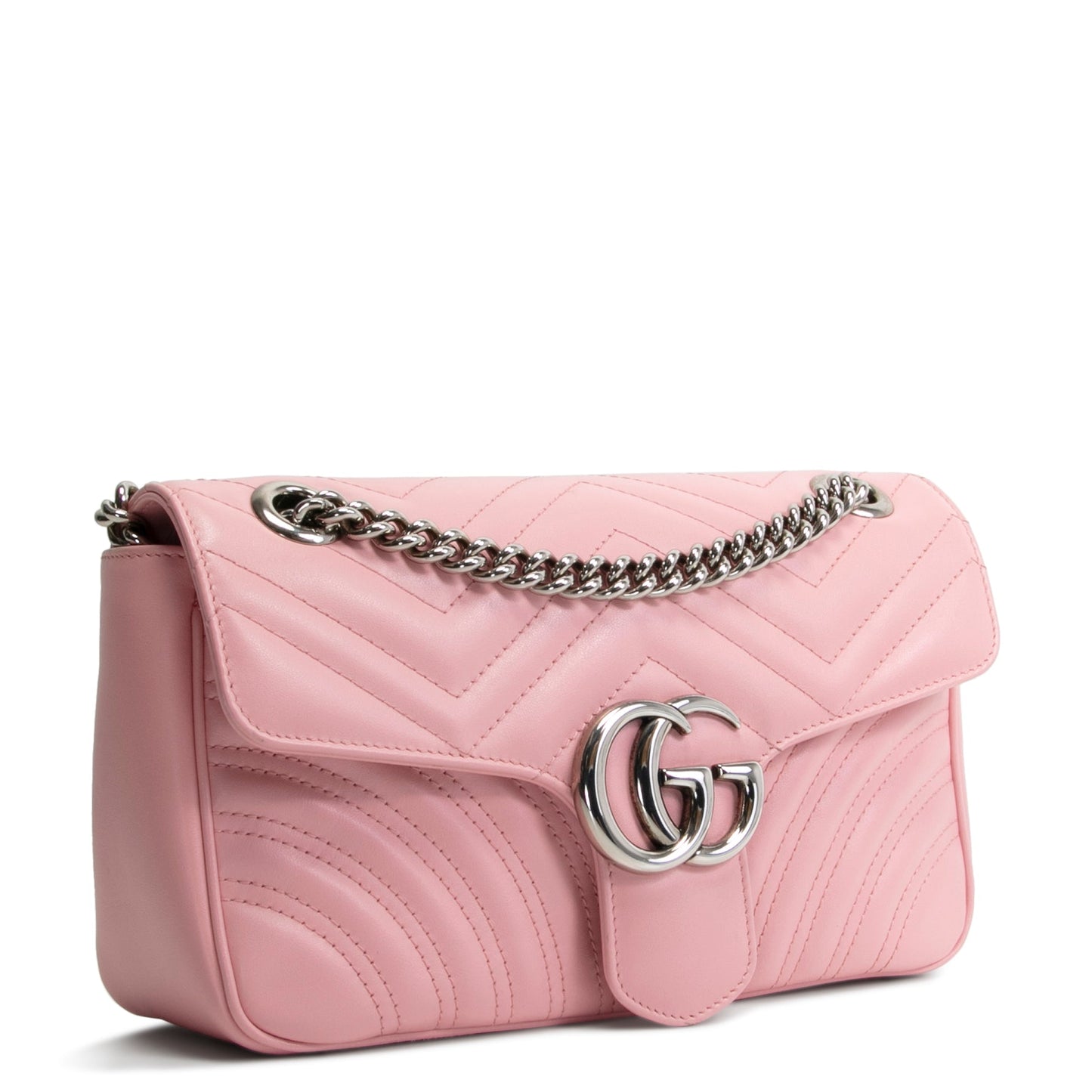 GUCCI Marmont Matelasse Flap Bag Small - Pink