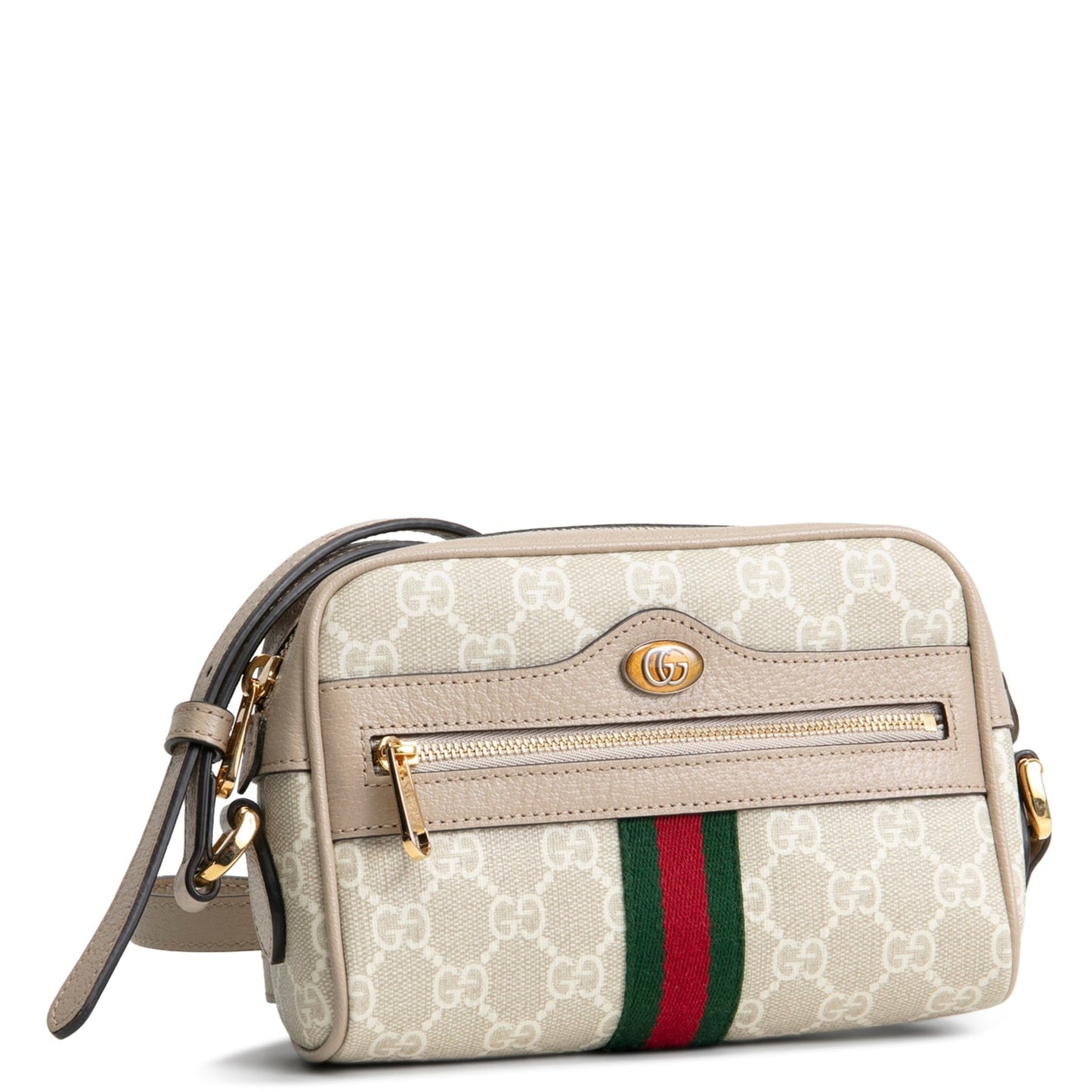 GUCCI GG Supreme Ophidia Mini Crossbody - Cream