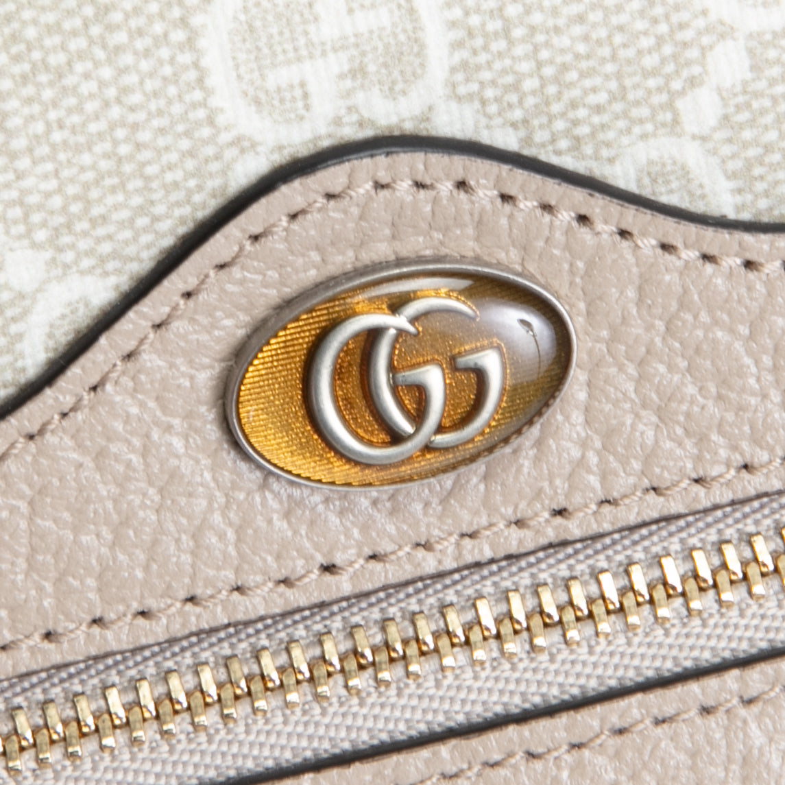 GUCCI GG Supreme Ophidia Mini Crossbody - Cream