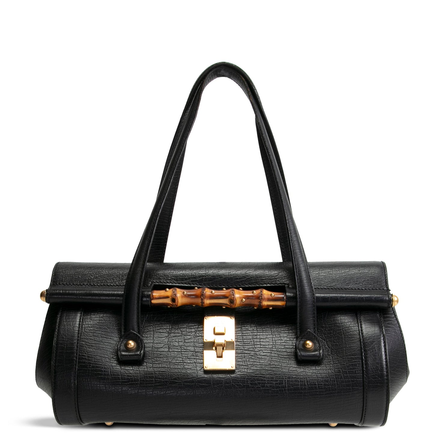 GUCCI Medium Bamboo Bullet Bag - Black