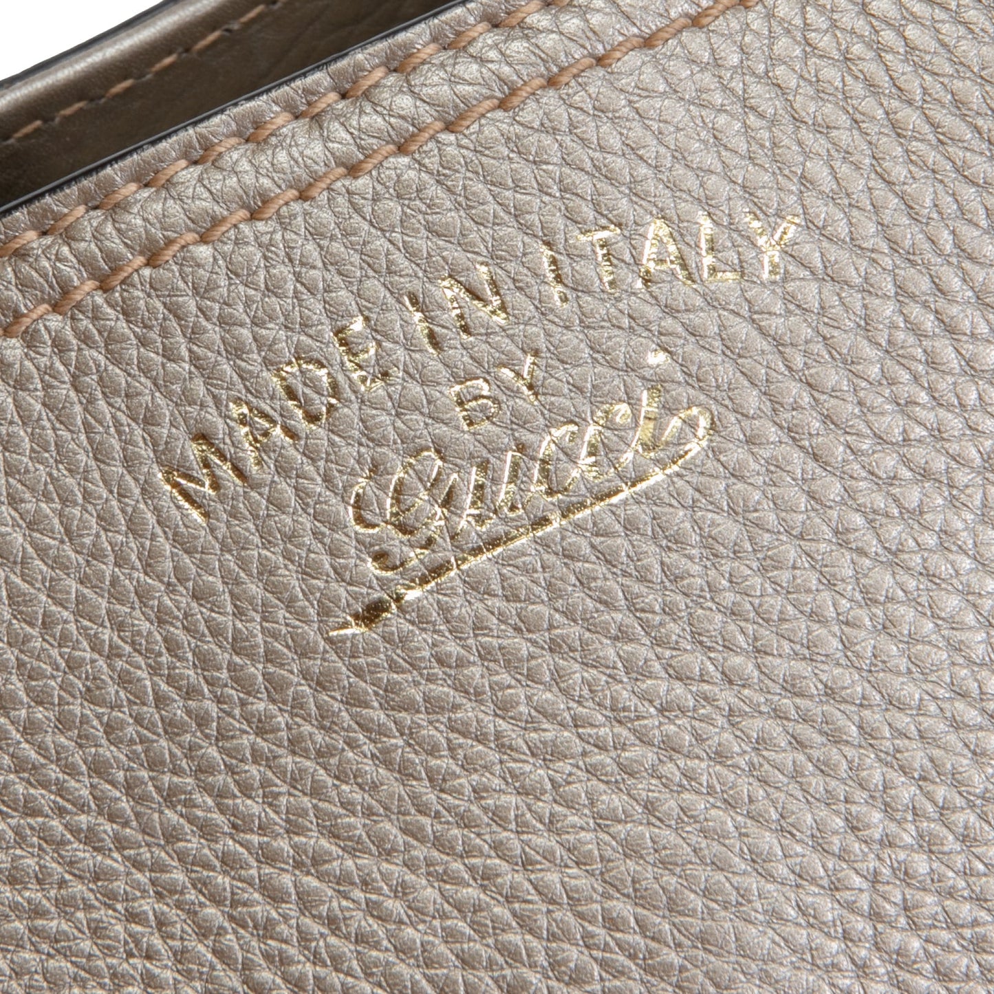 GUCCI Bamboo Shopper Tote - Metallic Pewter