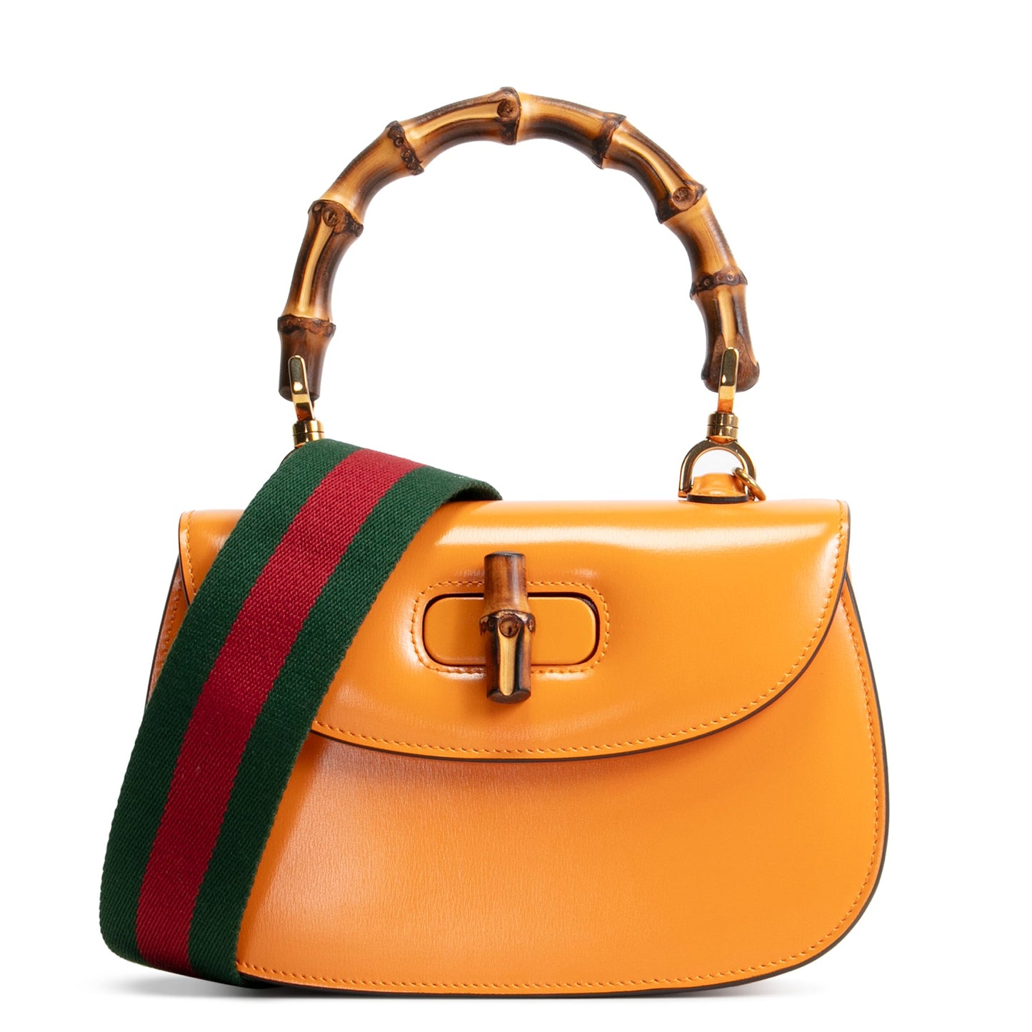 GUCCI Small Bamboo 1947 Shoulder Bag - Marigold Yellow