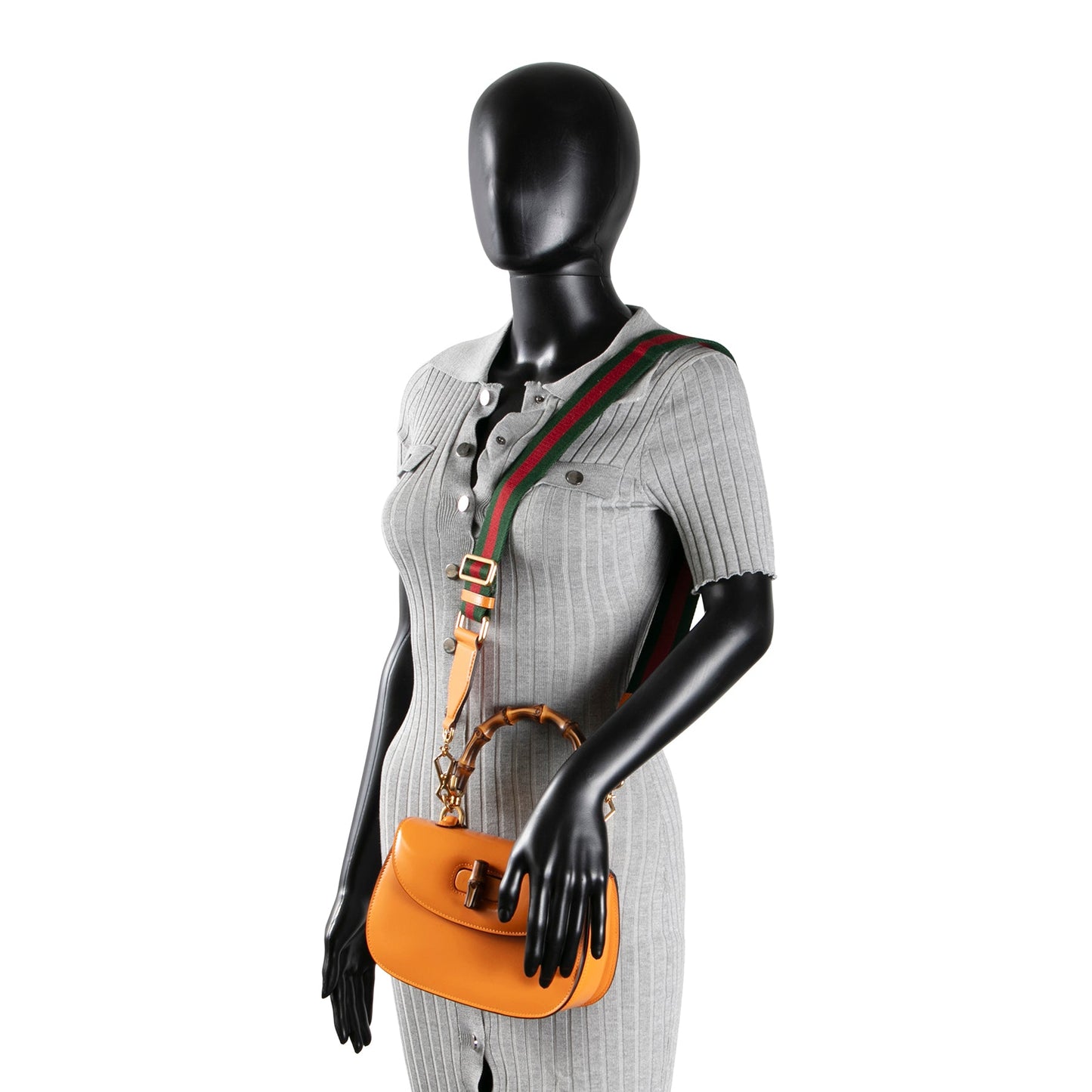 GUCCI Small Bamboo 1947 Shoulder Bag - Marigold Yellow