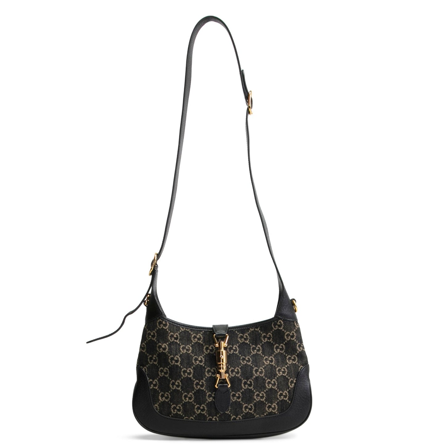 GUCCI Jackie 1961 GG Denim Small- Black