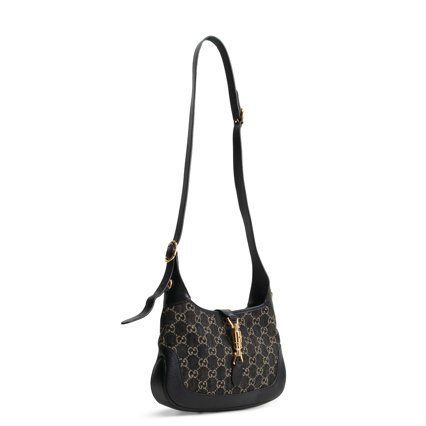 GUCCI Jackie 1961 GG Denim Small- Black