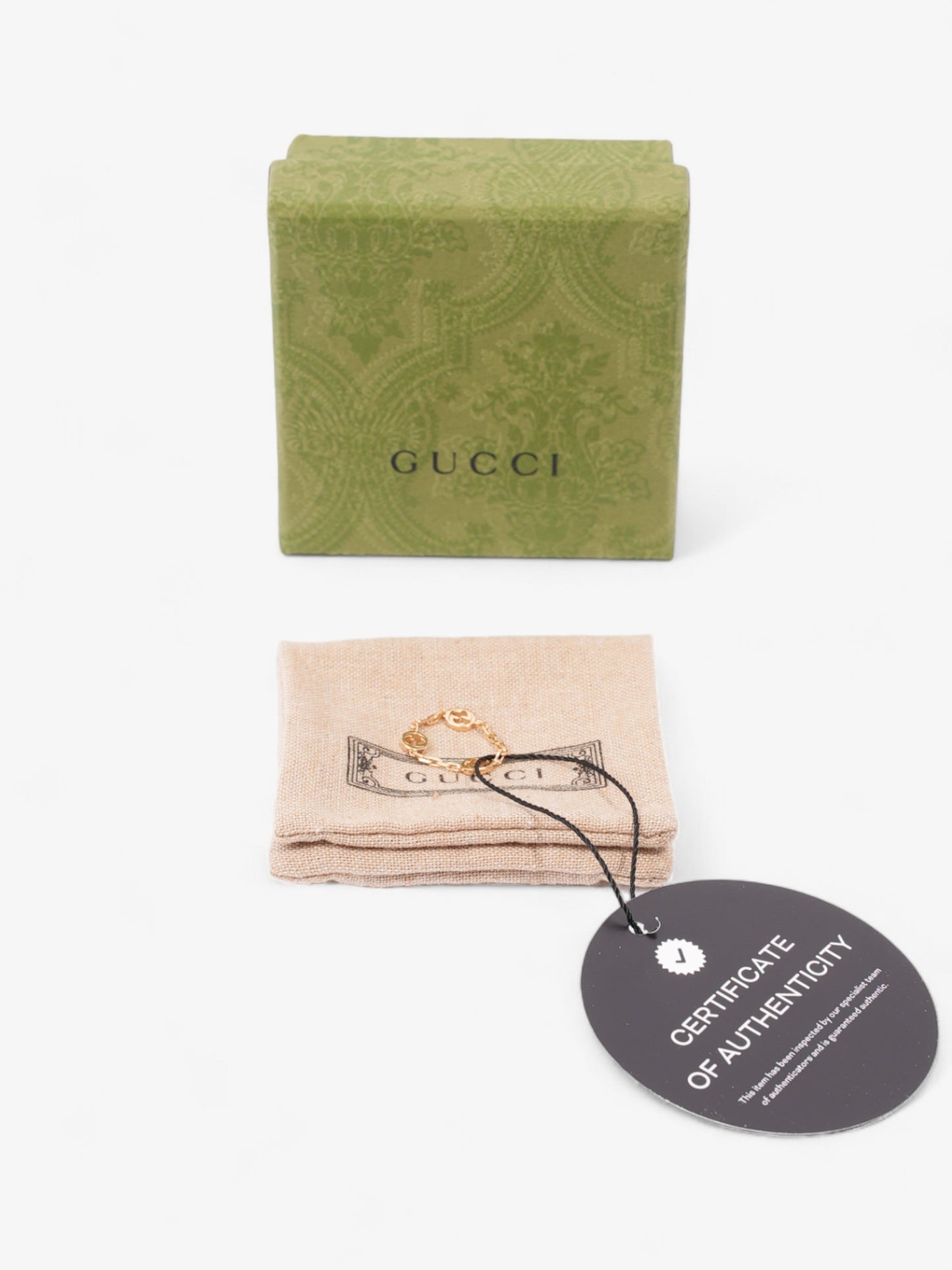 Gucci Interlocking G Ring Gold Gold Plated 16 (Circumference - 56mm)