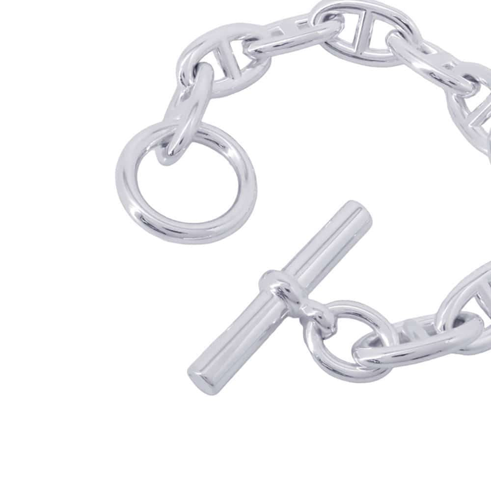HERMES Chaine d'Ancre Bracelet 10 frames Size GM SV925