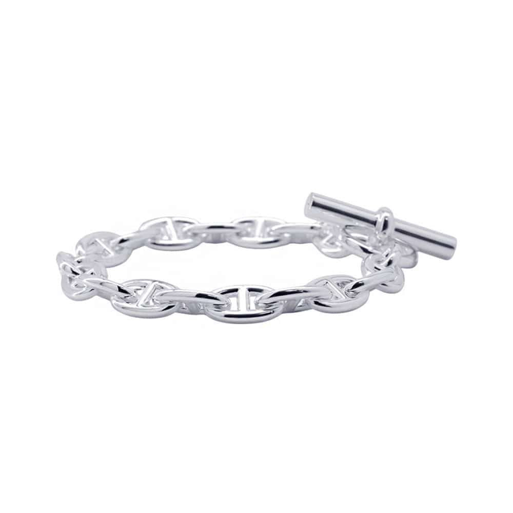 HERMES Chaine d'Ancre Bracelet 19 frames Size MM SV925