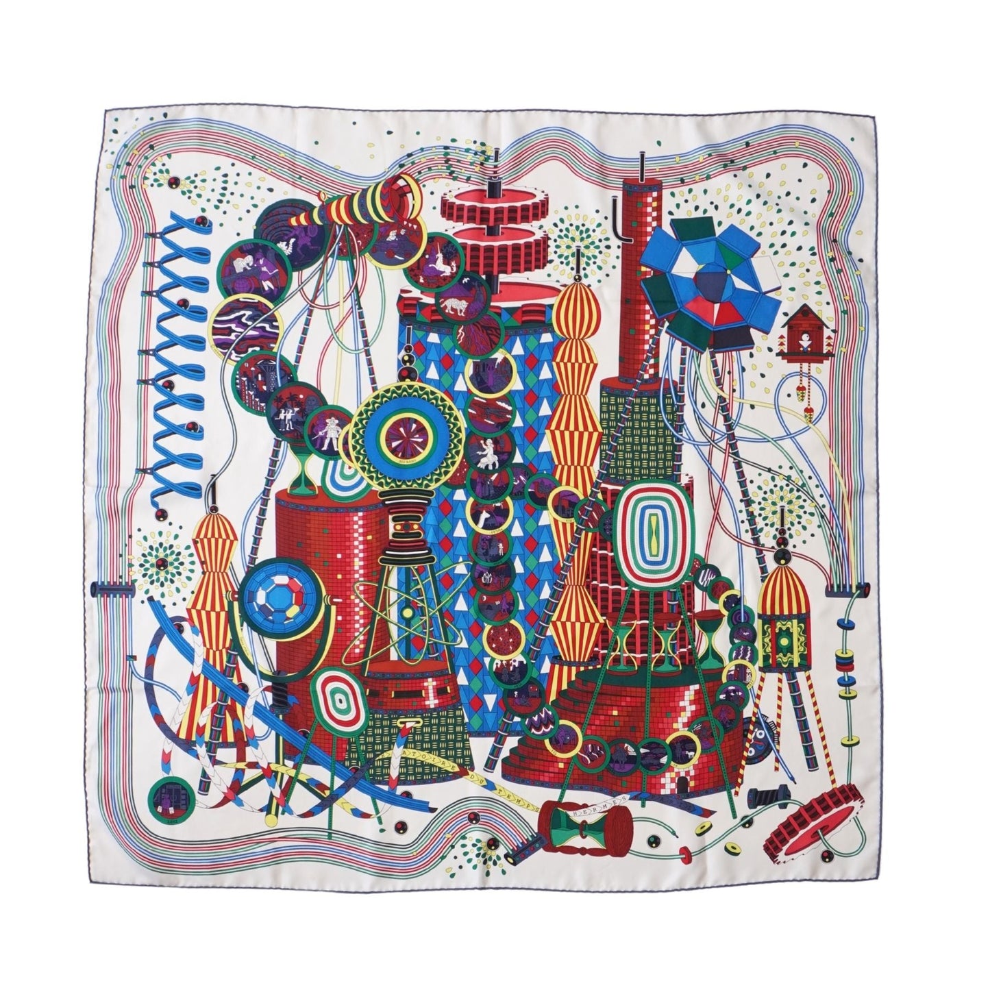 Hermes 'Le Laboratorie Du Temps' Scarf