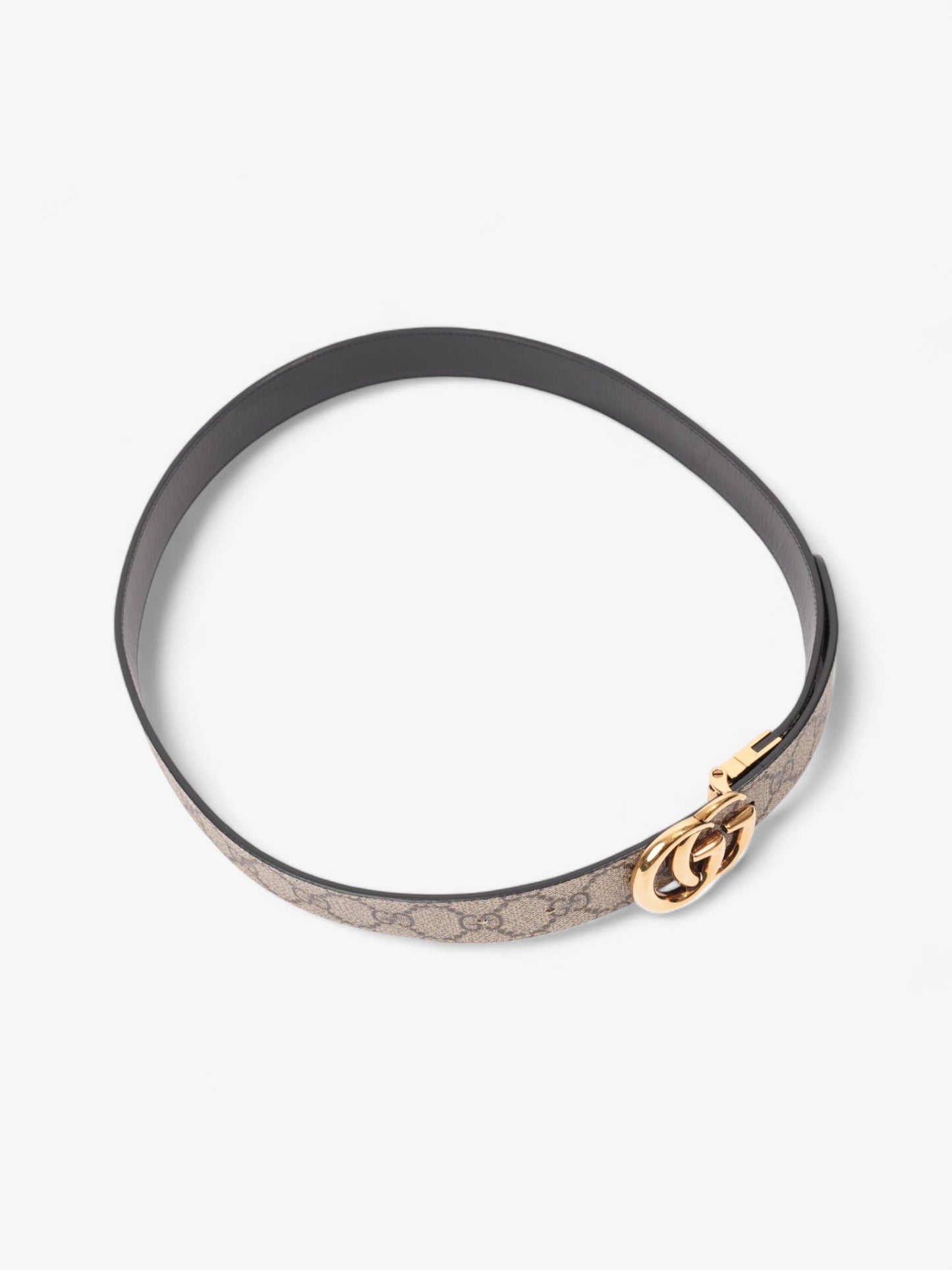 Gucci GG Marmont Reversible Belt GG Supreme / Black / Gold Canvas 90cm / 36"