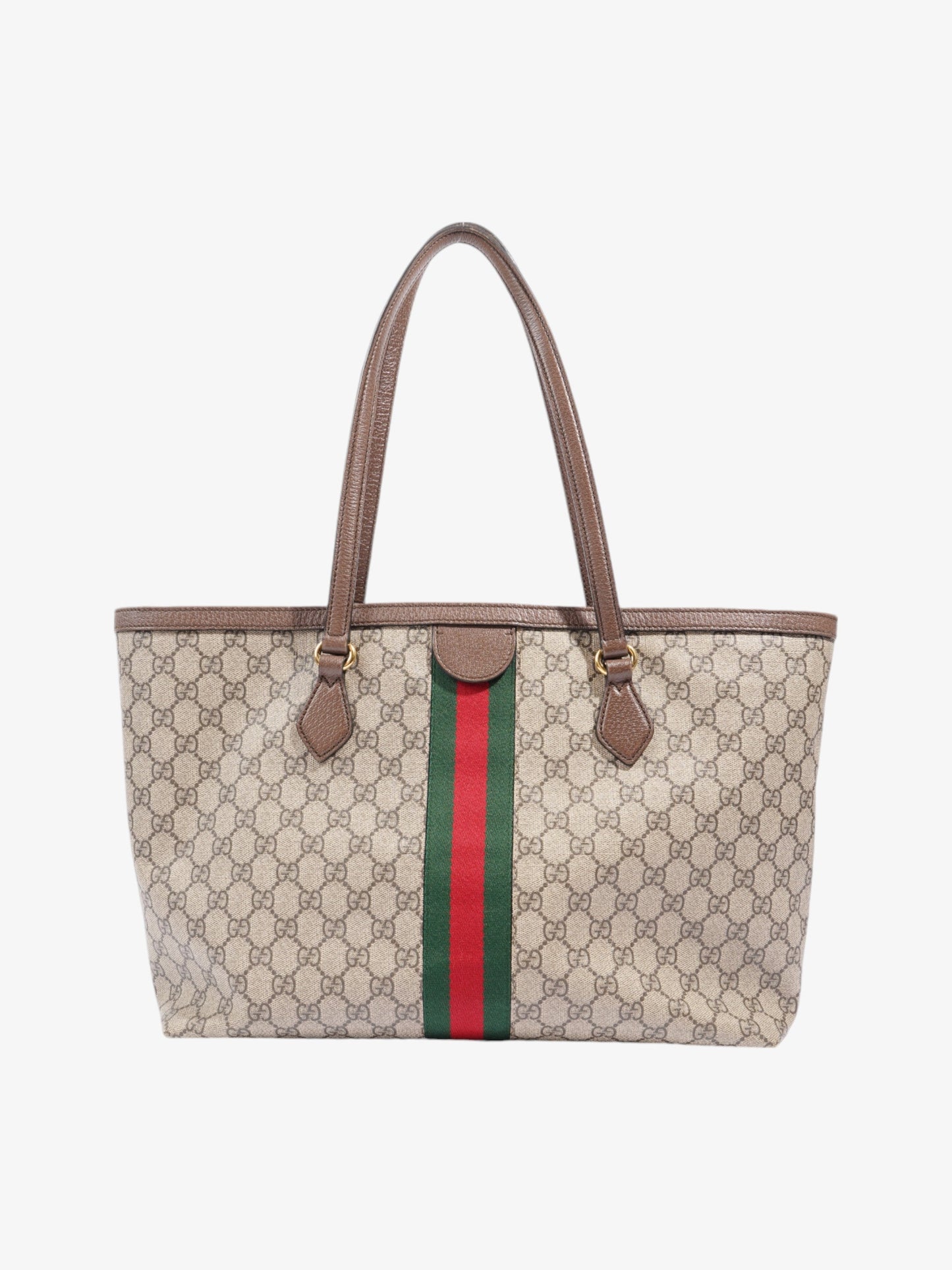 Gucci Ophidia Tote Supreme / Green / Red Coated Canvas Medium