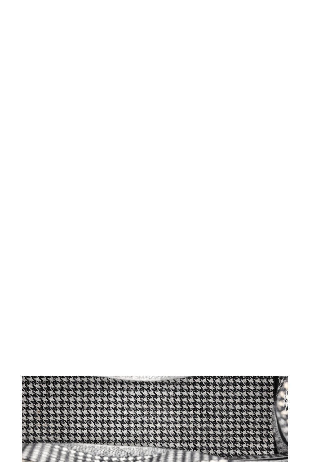 CHRISTIAN DIOR Houndstooth Book Tote Black & White
