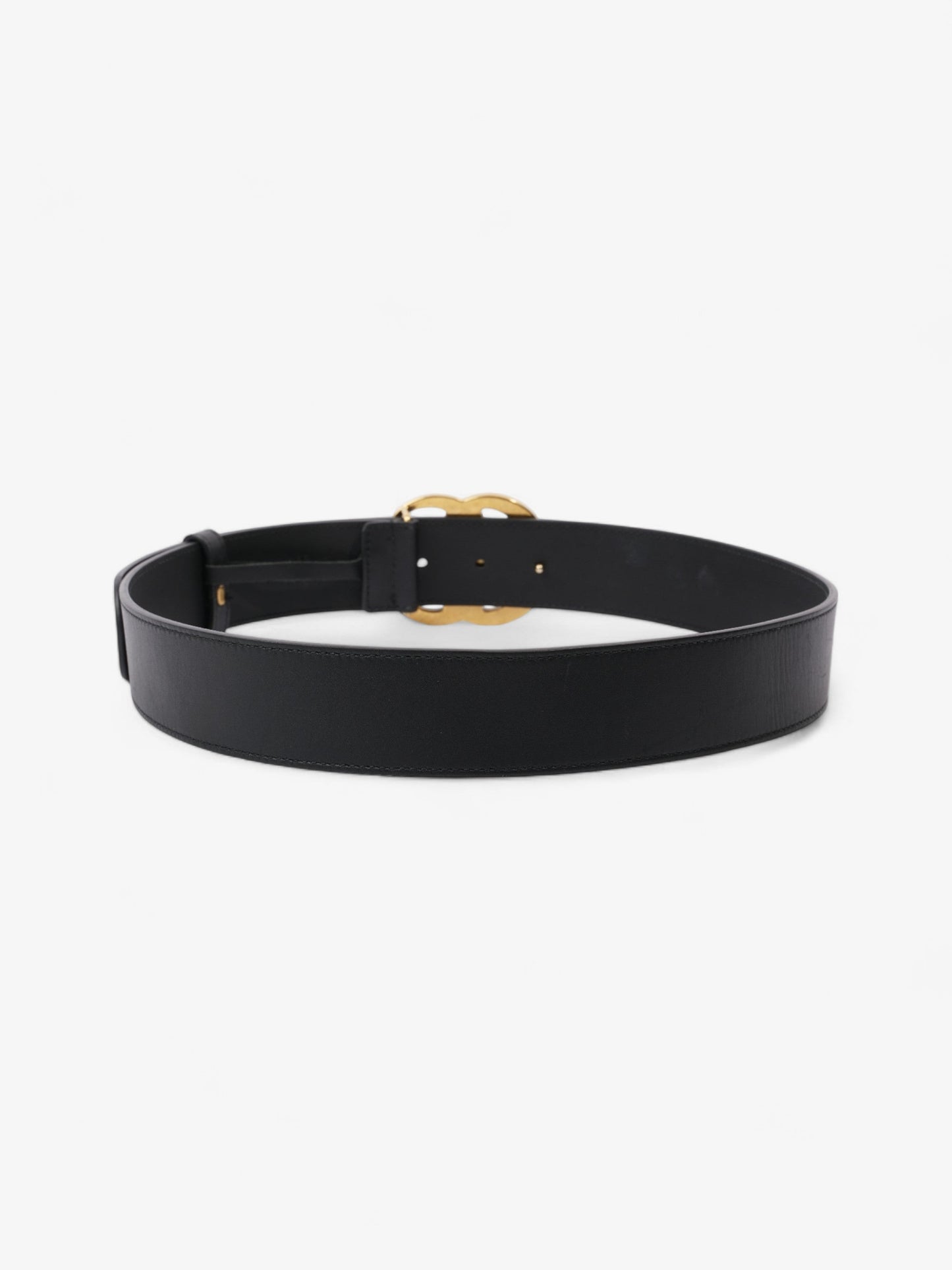 Gucci GG Marmont Wide Belt Black / Gold Leather 85cm / 34"