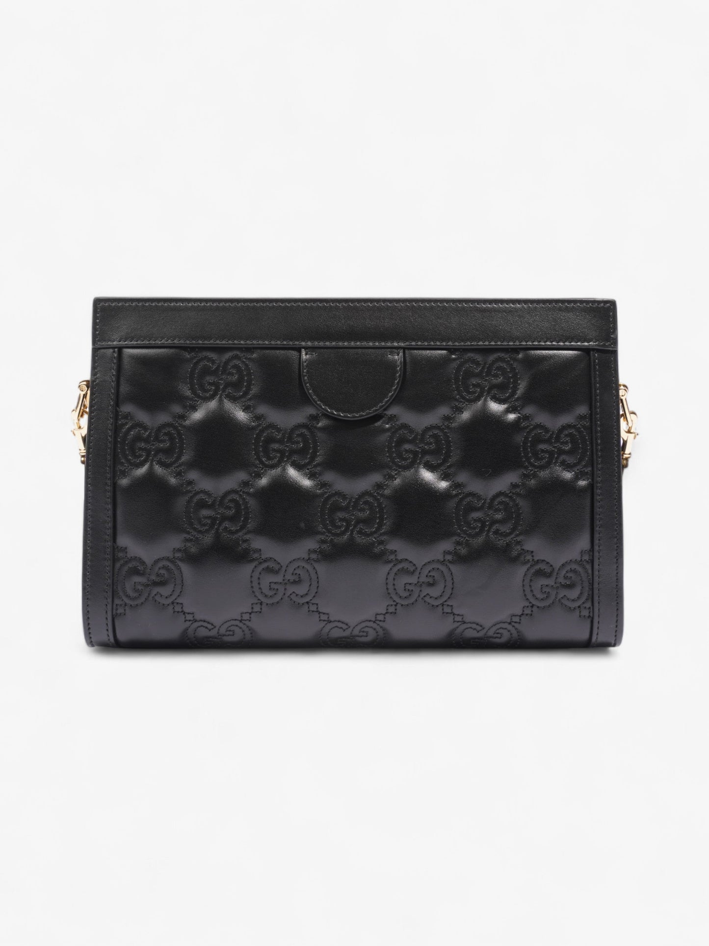 Gucci GG Shoulder Bag Black Matelasse Leather Small