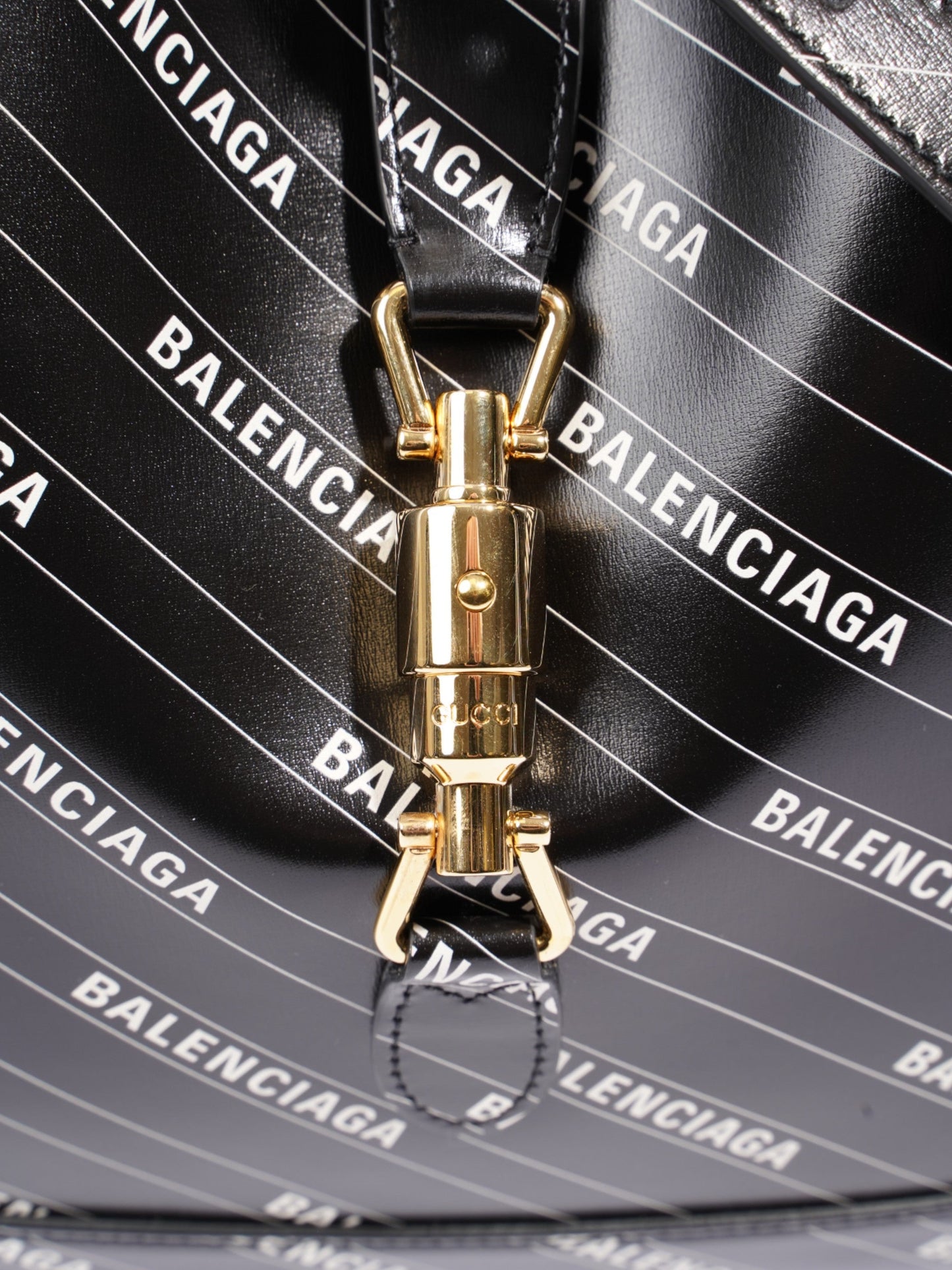 Gucci x Balenciaga Hacker Project Jackie Black / White Leather