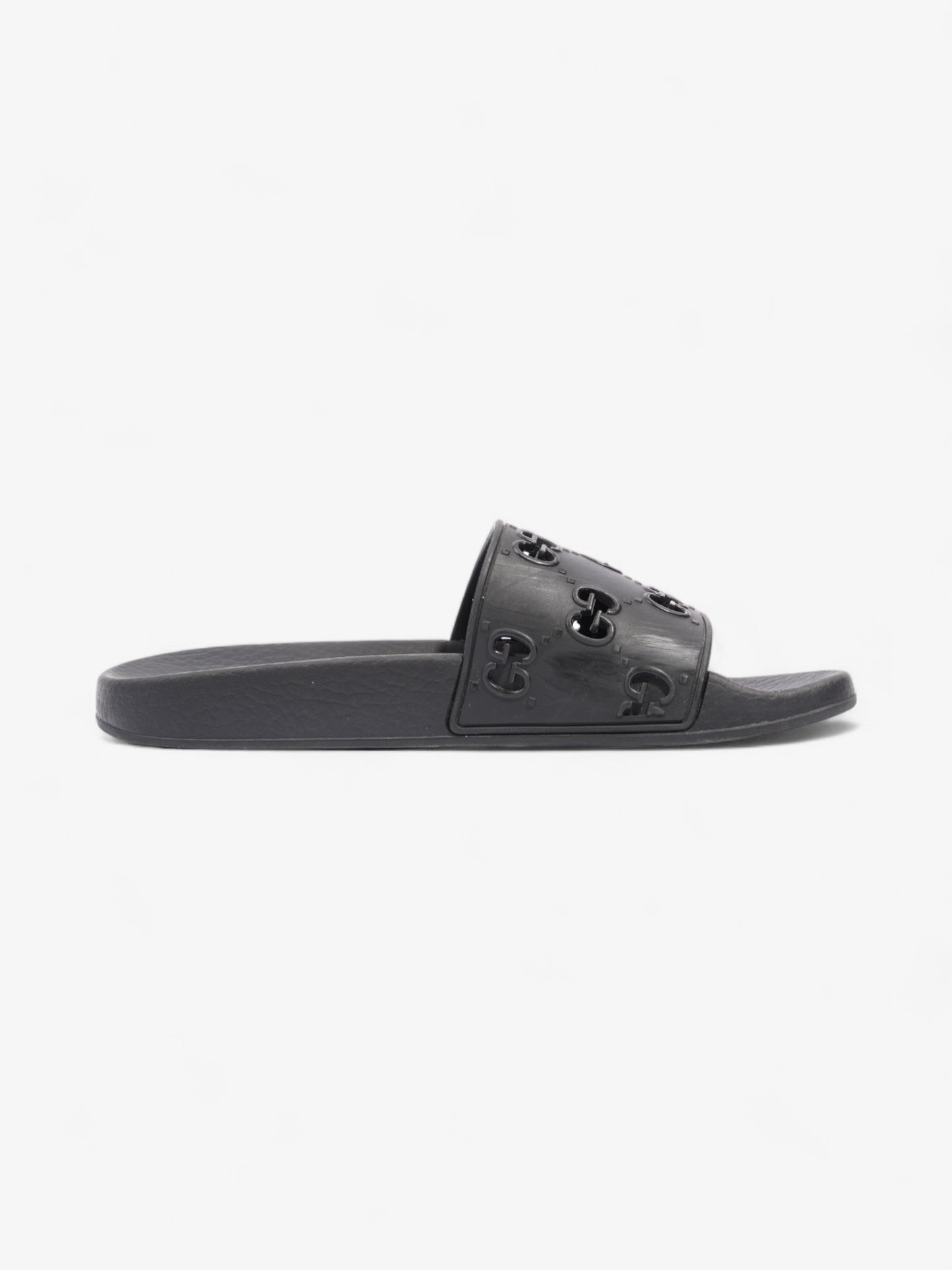 Gucci GG Slides Black Rubber EU 37 UK 4