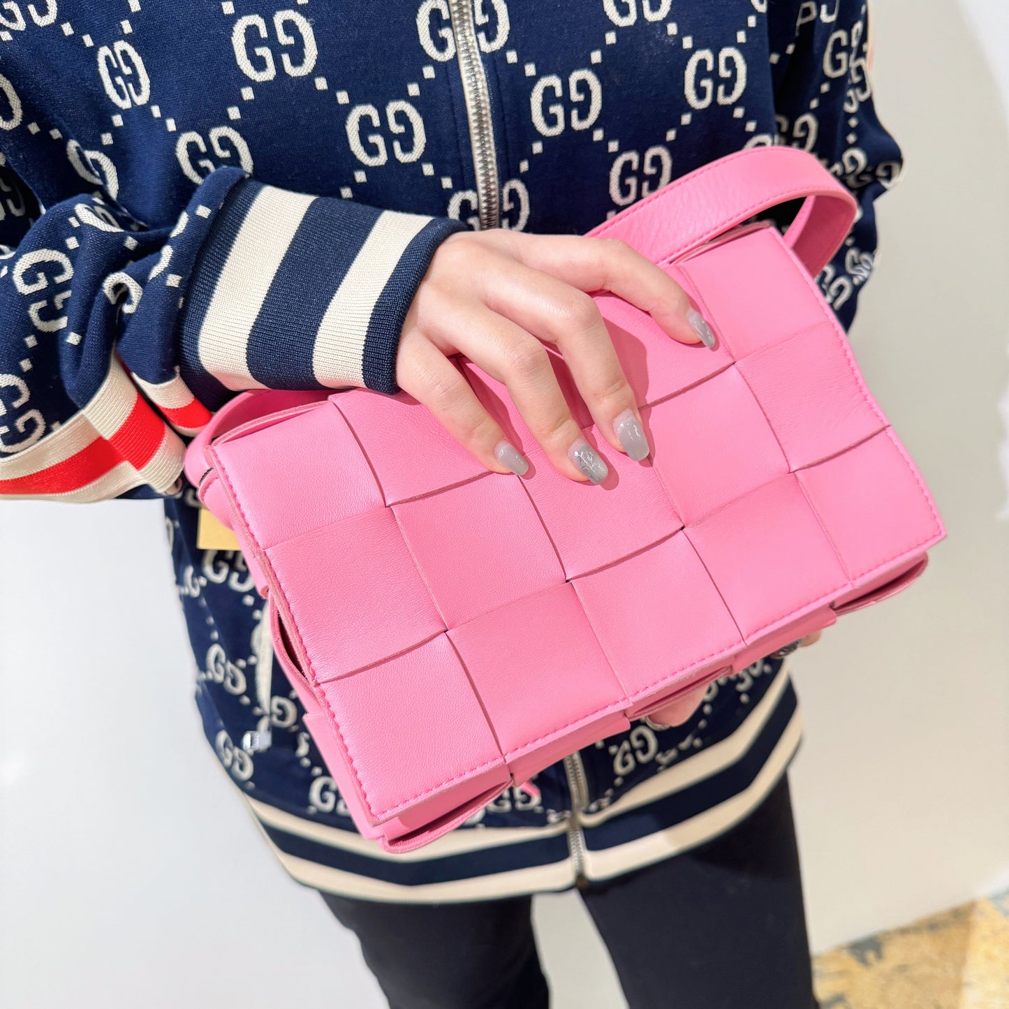 BOTTEGA VENETA Pink Cassette Bag