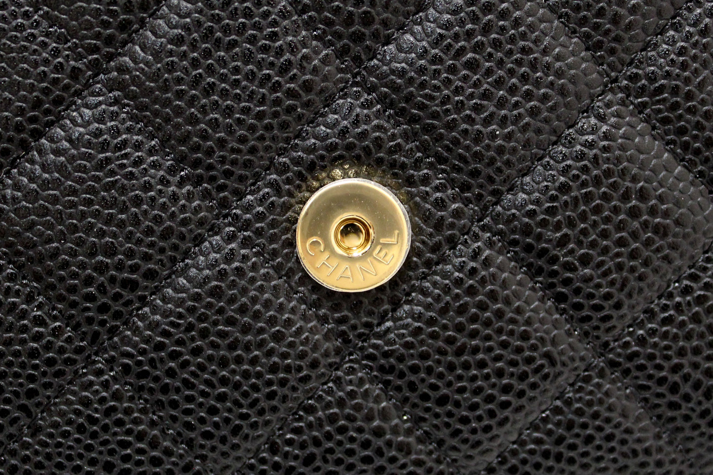 NEW Chanel Black Quilted Caviar Leather Wallet On Chain WOC Messenger Bag