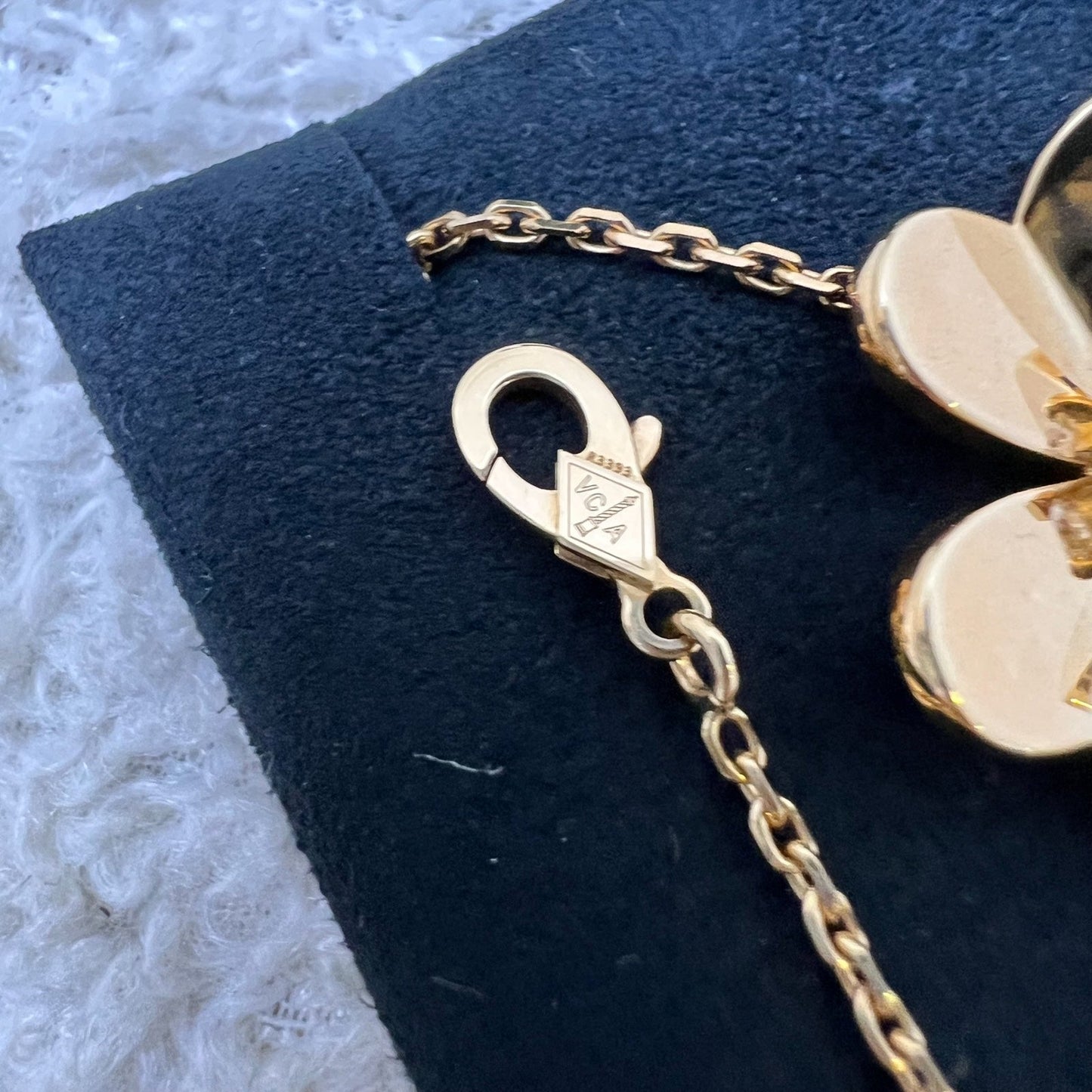 Van Cleef & Arpels VCA Frivole Large Model Pendant Necklace with 3 Diamonds in 18K Yellow Gold