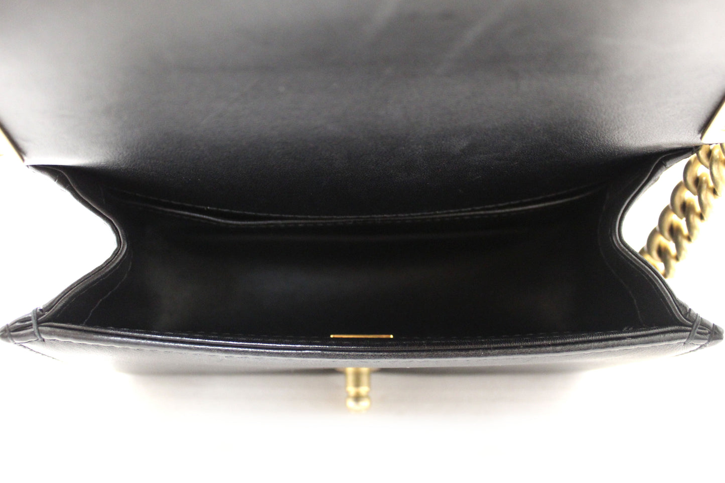 Chanel Black Calfskin Leather Boy Chanel Flap Bag with Handle